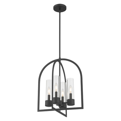 19.5'' Evandrel Matte Black 4 Light Pendant