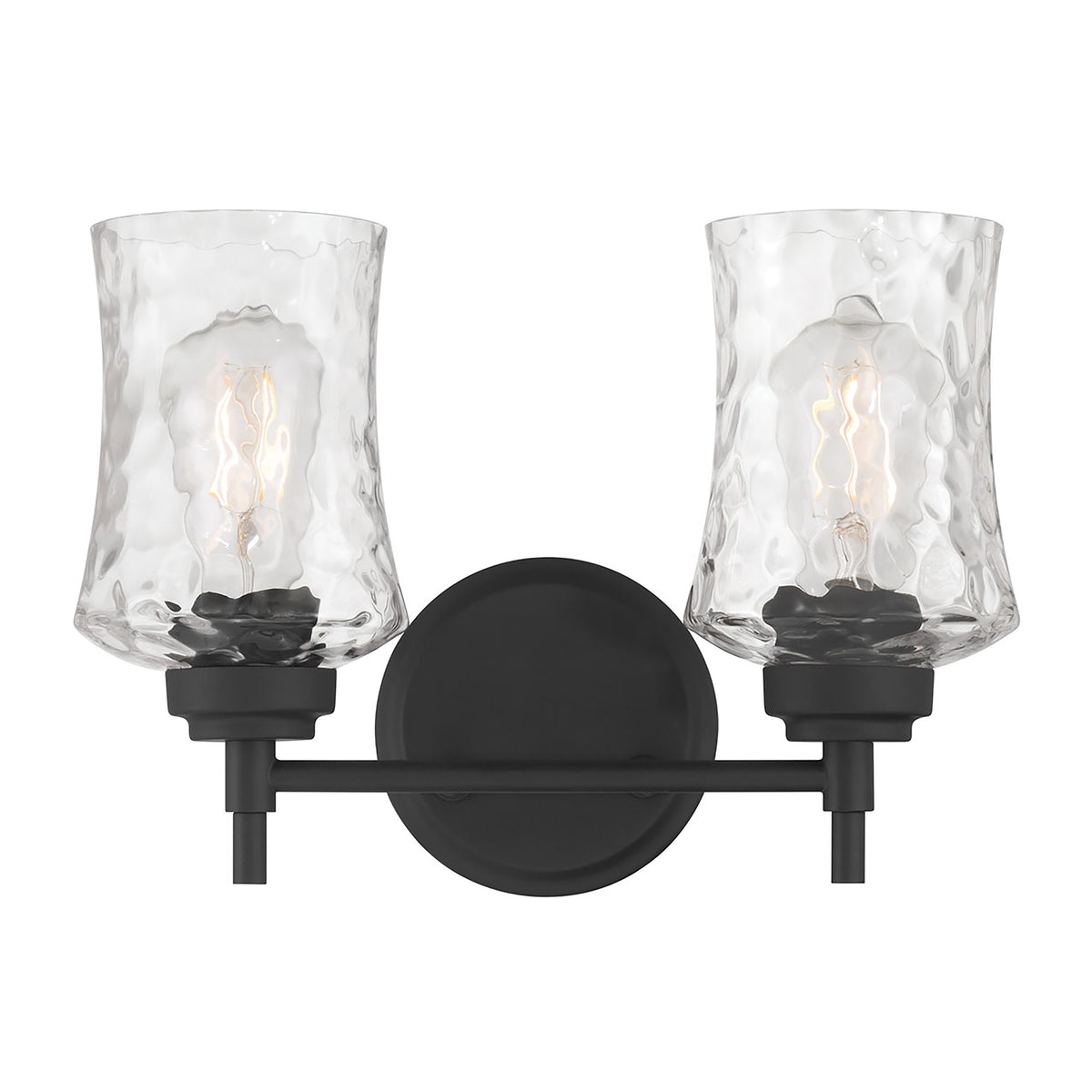 12.75'' Clarvyn Matte Black 2 Light Bath Vanity