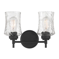 12.75'' Clarvyn Matte Black 2 Light Bath Vanity