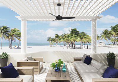 52 inch Trimaran Matte Black WeatherMax Indoor / Outdoor Ceiling Fan and Wall Control
