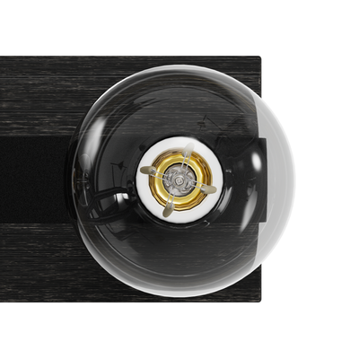 Donelson 36.25-inch 7-light Natural Black Iron and Dark Ash Vanity Light