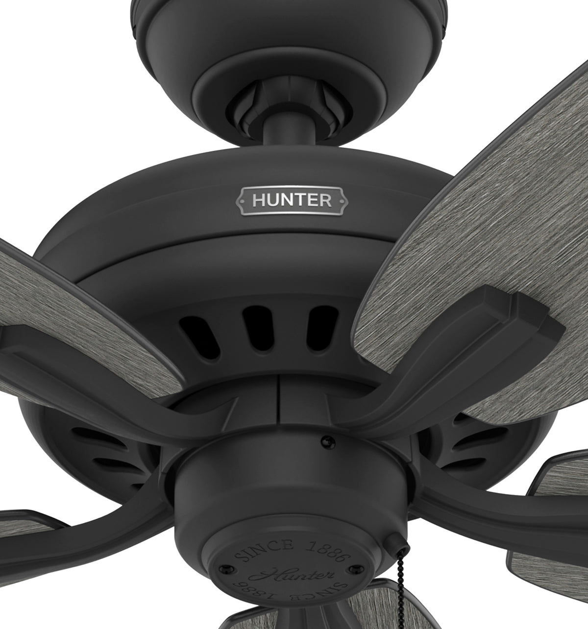52 inch Newsome Matte Black Ceiling Fan and Pull Chain