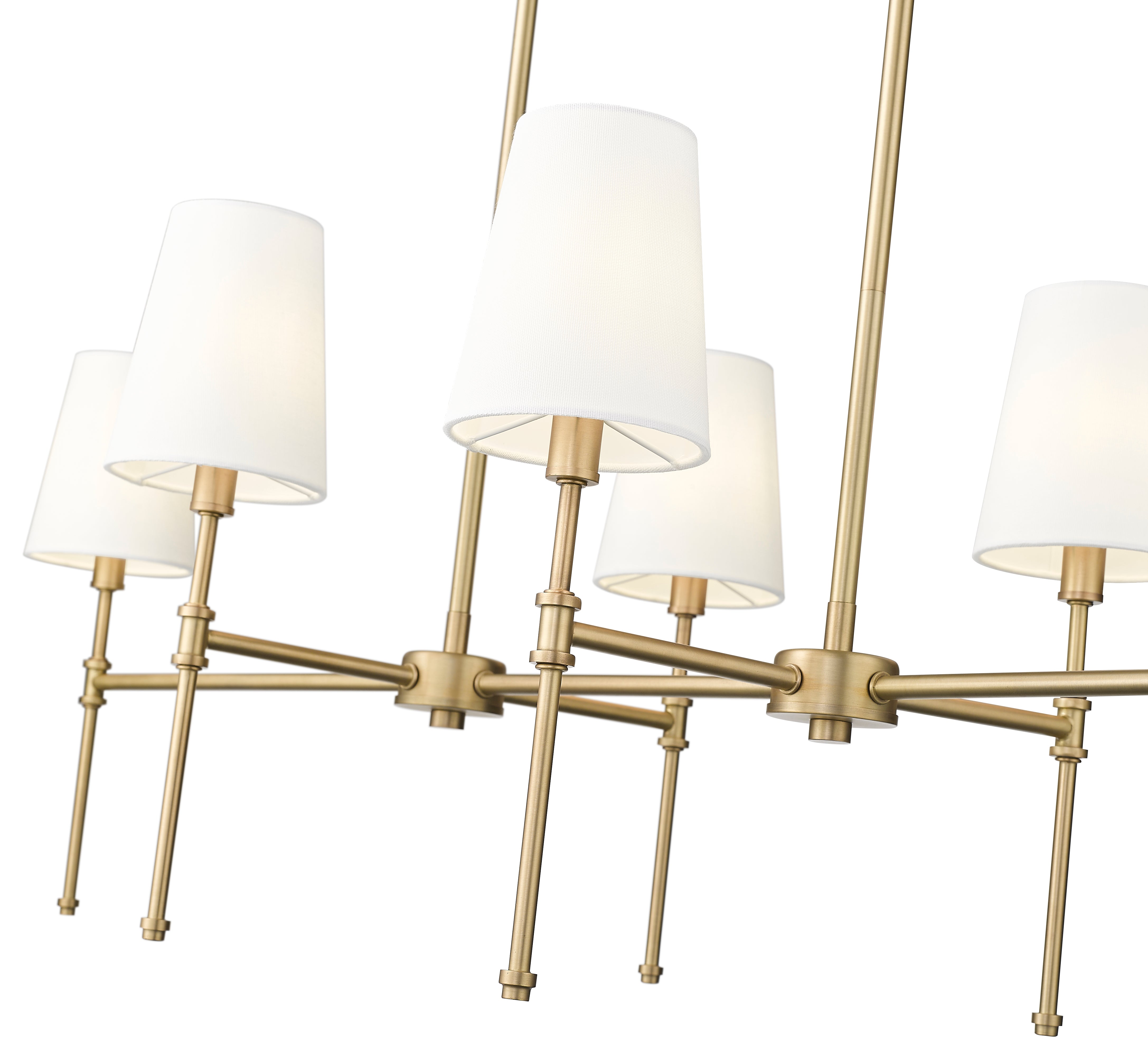 18'' Adorra Vintage Brass 6 Light Linear Chandelier