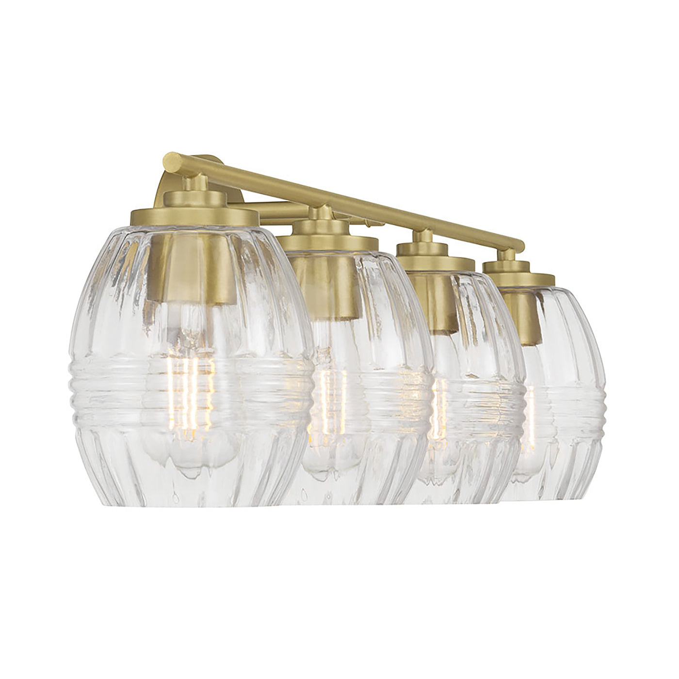 30.5'' Miravelle Vintage Brass 4 Light Bath Vanity