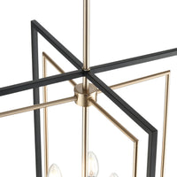 31.75'' Noelle Matte Black/Modern Gold 8 Light Pendant