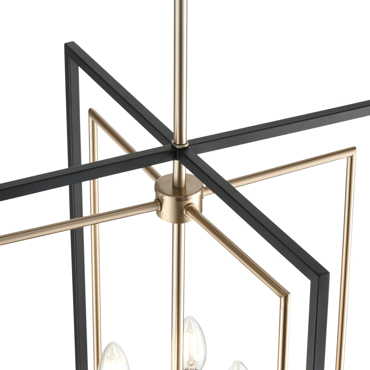 31.75'' Noelle Matte Black/Modern Gold 8 Light Pendant