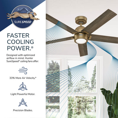 52 inch Erling ENERGY STAR® Matte Black Ceiling Fan with LED Light Kit and Handheld Remote