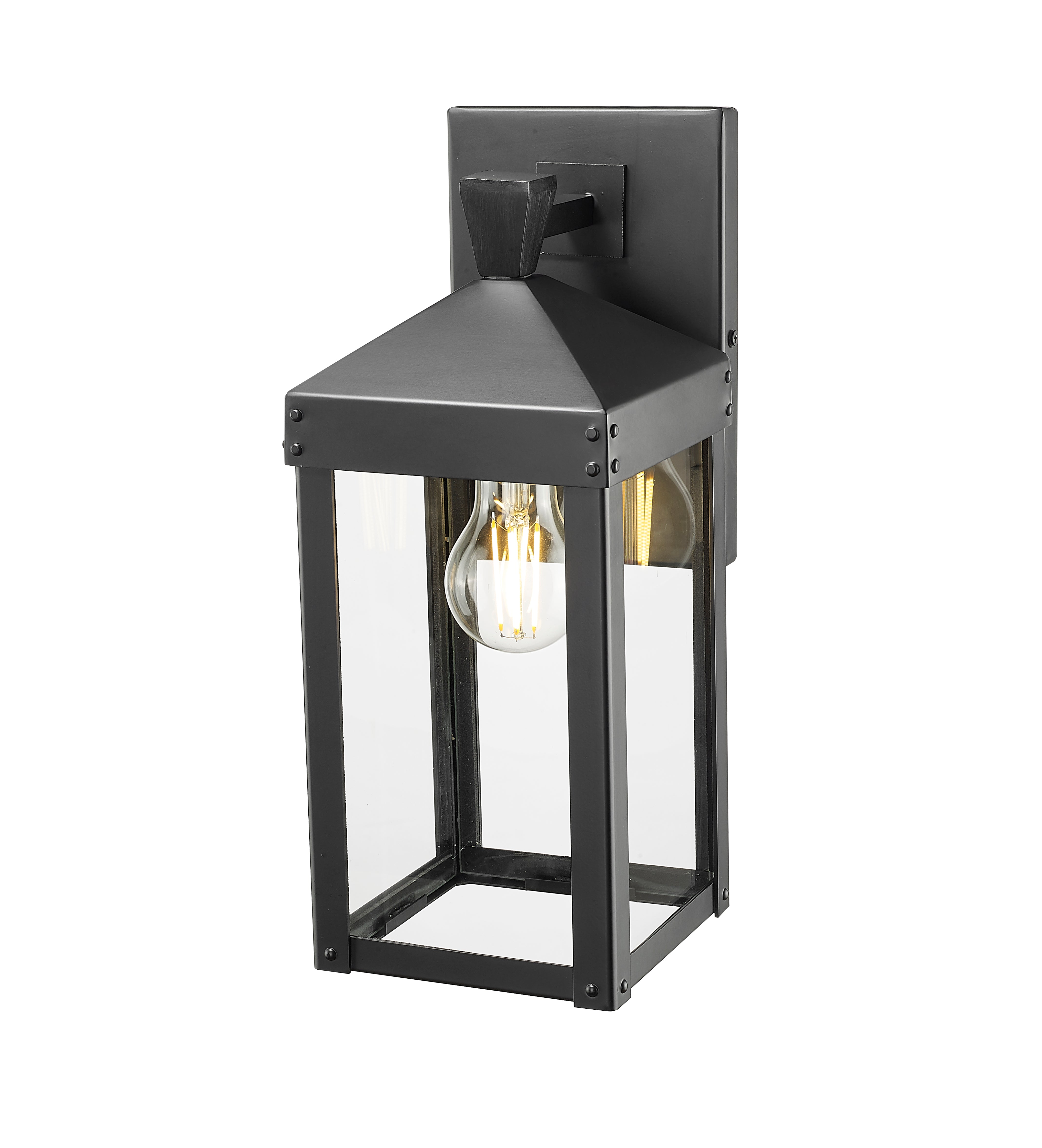 5.5'' Yates Powder Coated Black 1 Light Wall Sconce