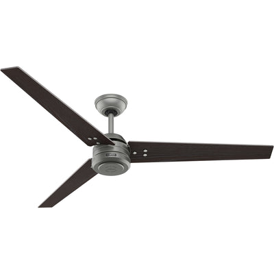 60 inch Cassius ENERGY STAR® Matte Silver Damp Rated Ceiling Fan and Wall Control