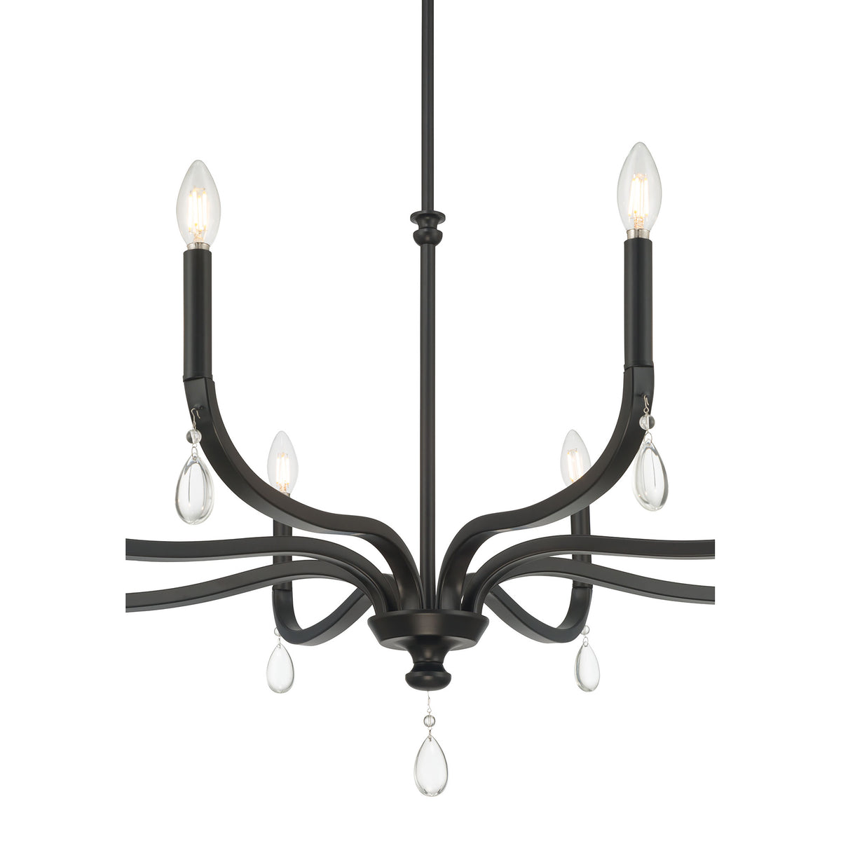 21.75'' Viremont Matte Black 8 Light Chandelier