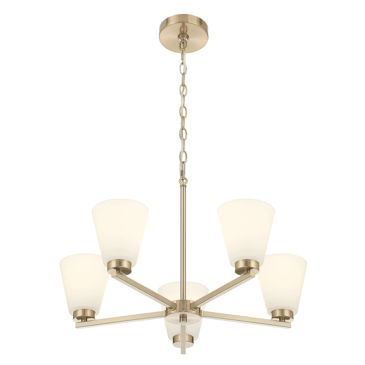 14.75'' Strayhan Modern Gold 5 Light Chandelier