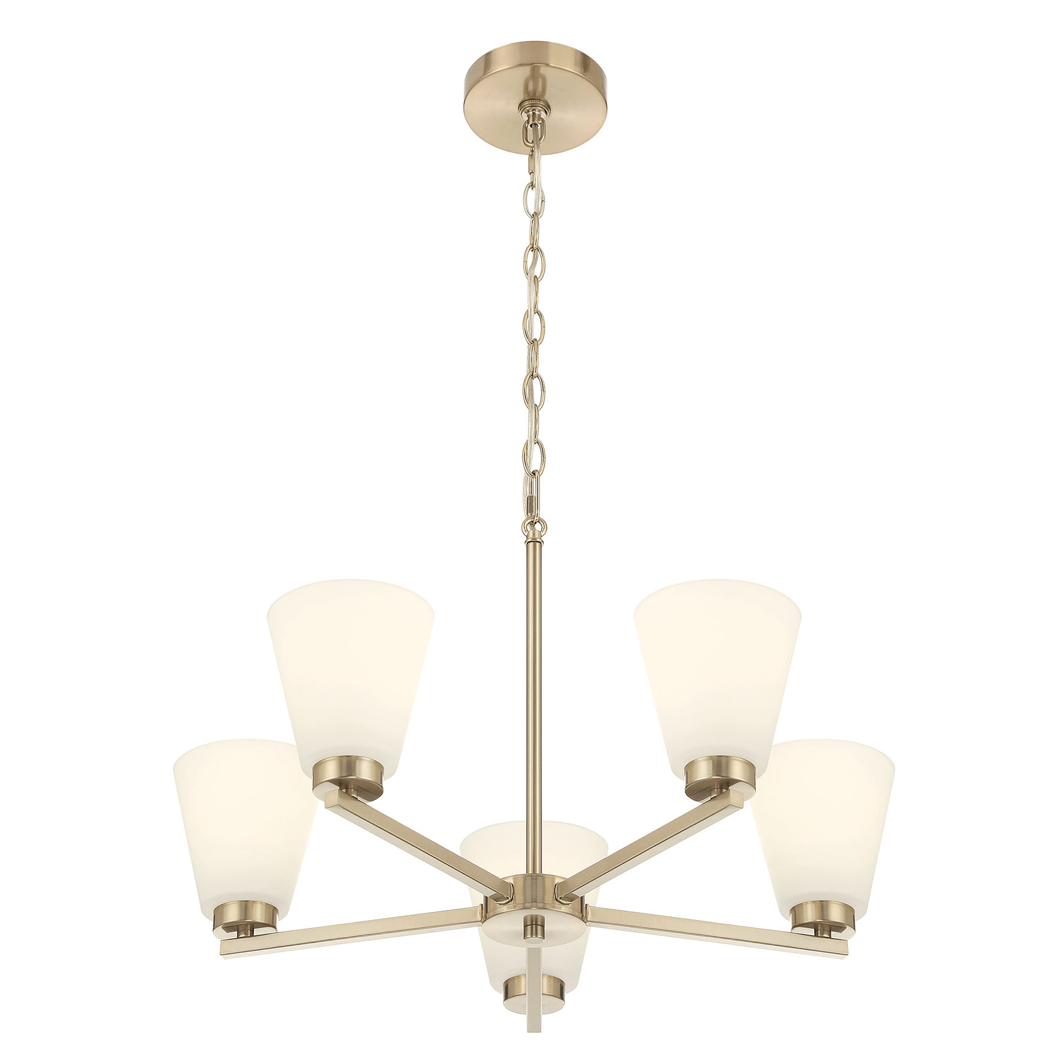 14.75'' Strayhan Modern Gold 5 Light Chandelier