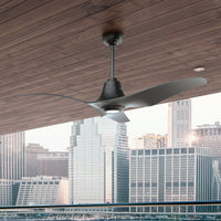 60 inch Arwen ENERGY STAR® Granite Damp Rated Ceiling Fan with LED Light Kit and Handheld Remote