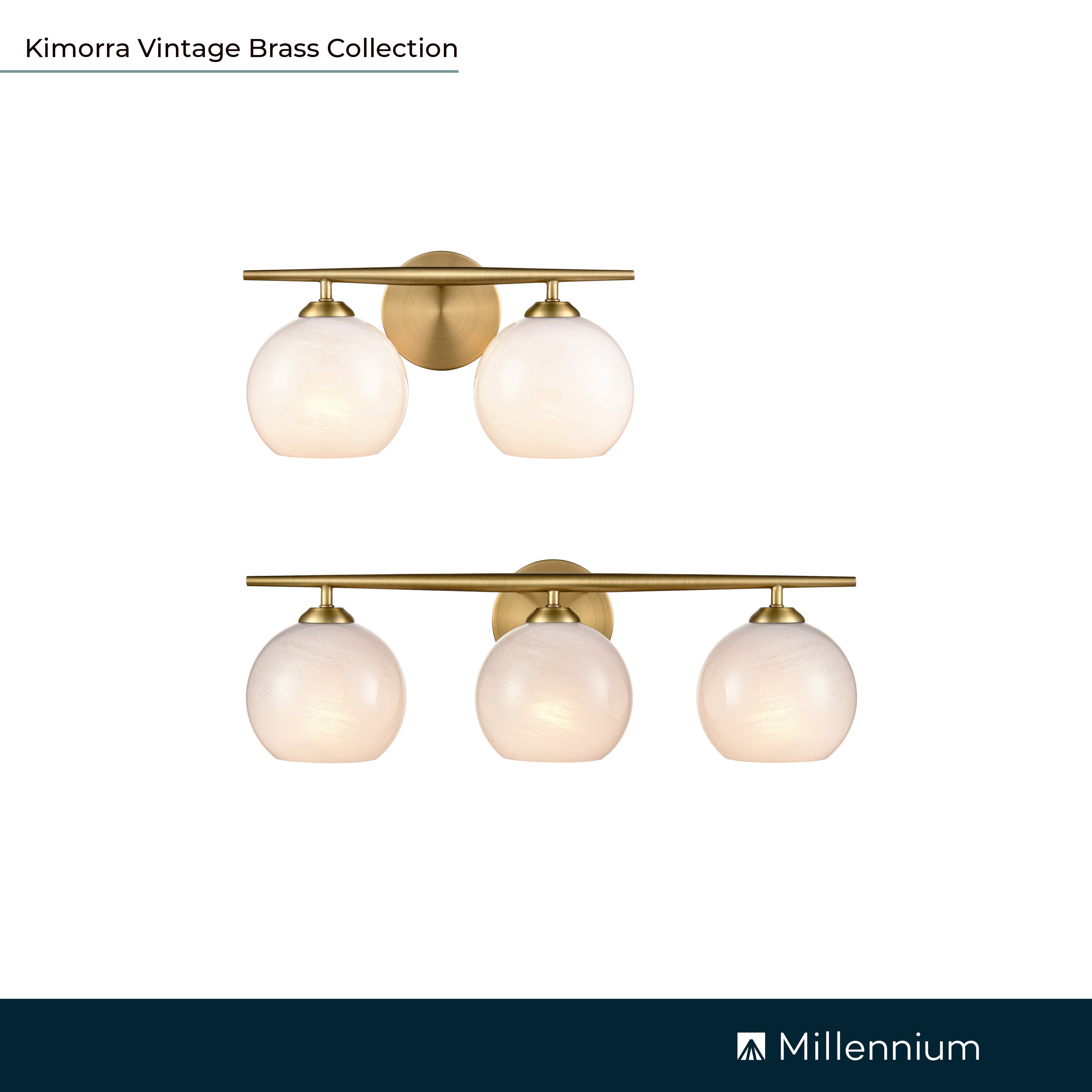 24'' Kimorra Vintage Brass 3 Light Bath Vanity