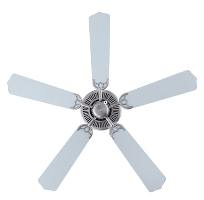 52 Inch Royal Star AC Brushed Nickel Indoor Ceiling Fan 5-Blade Reversible