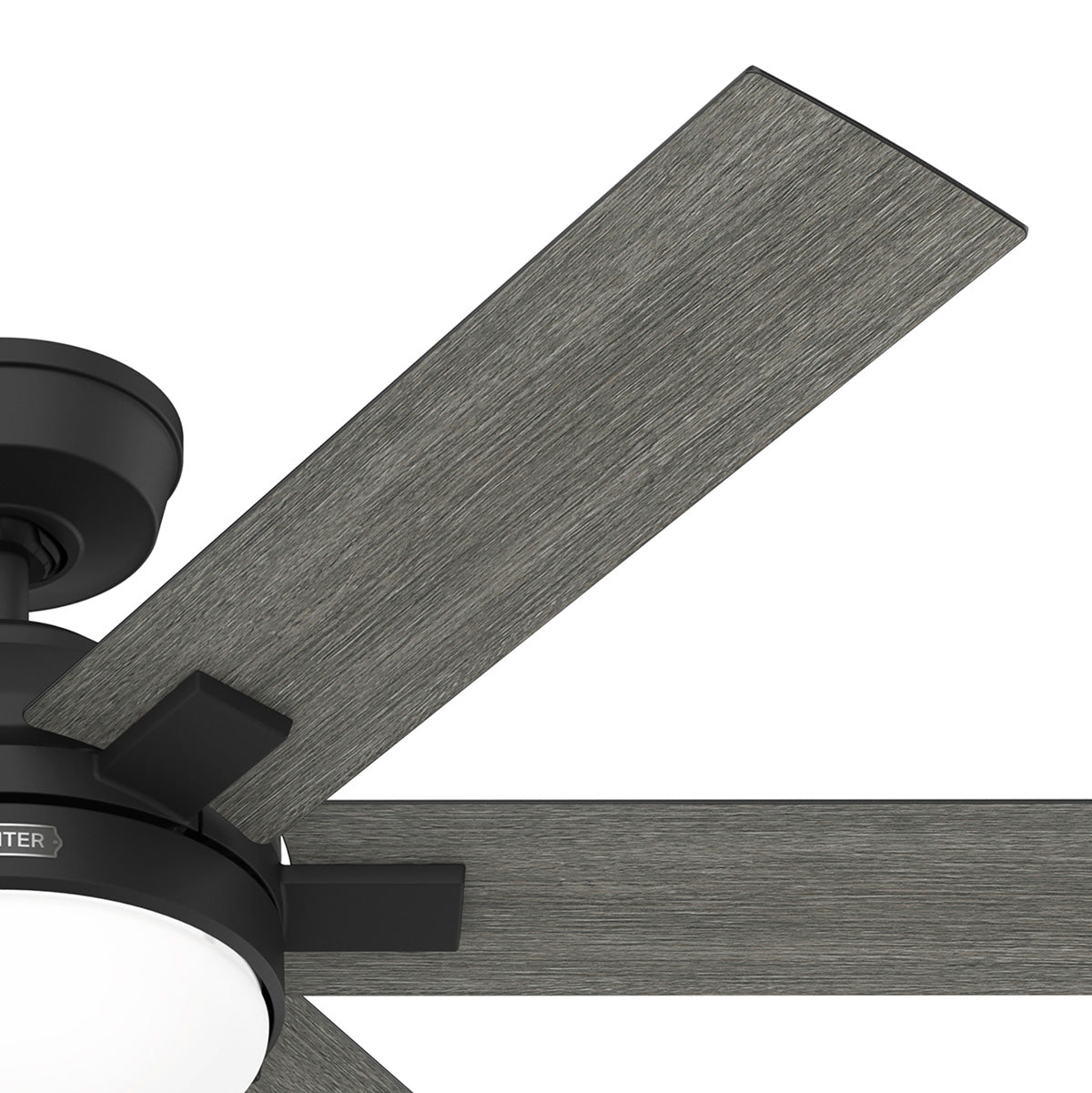 52 inch Georgetown ENERGY STAR® HunterExpress Matte Black Ceiling Fan with LED Light Kit and Handheld Remote