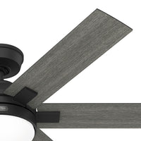 52 inch Georgetown ENERGY STAR® HunterExpress Matte Black Ceiling Fan with LED Light Kit and Handheld Remote
