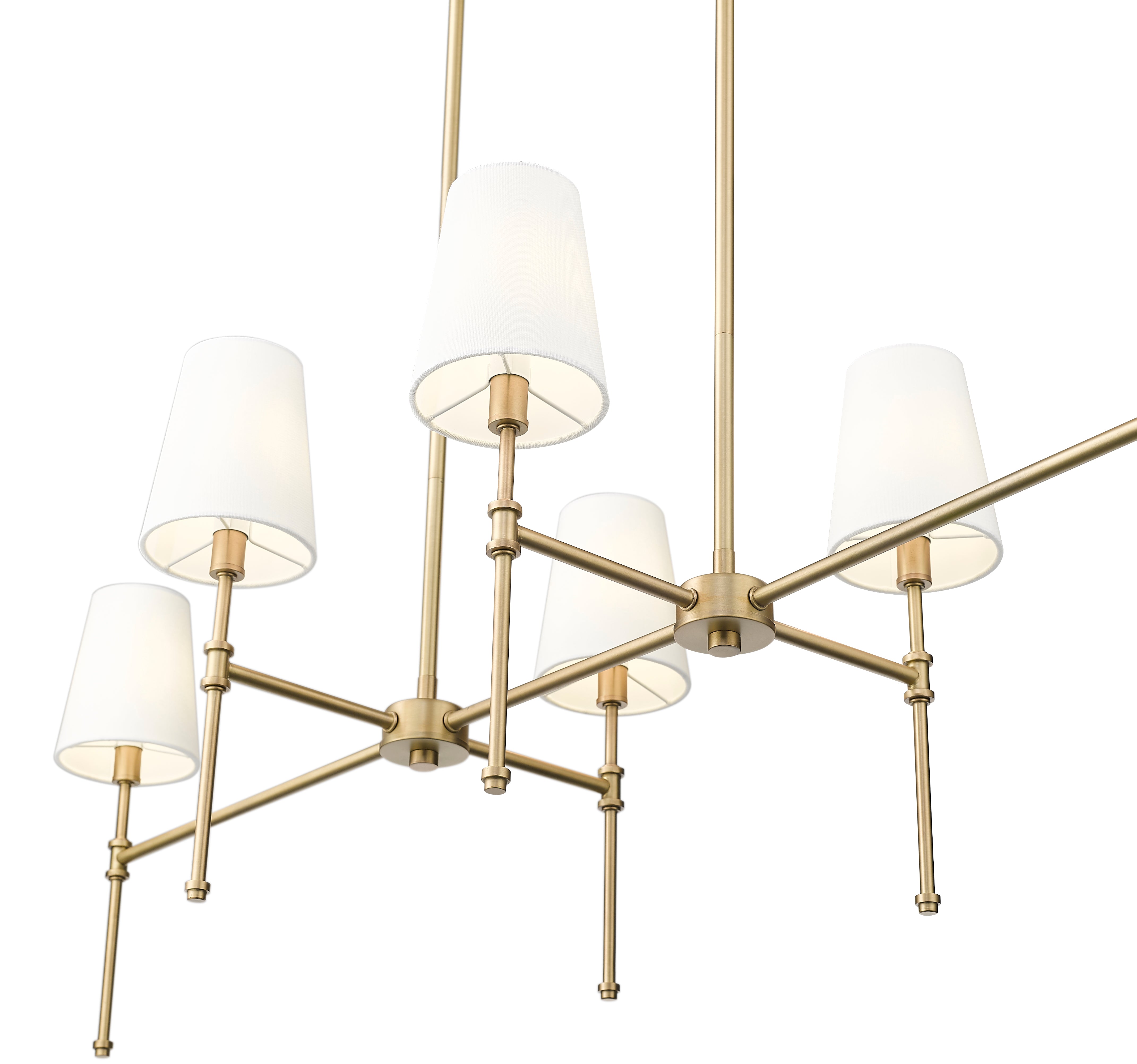 18'' Adorra Vintage Brass 6 Light Linear Chandelier