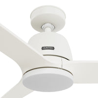 52 inch Malden Matte White Ceiling Fan with LED Light Kit and Handheld Remote