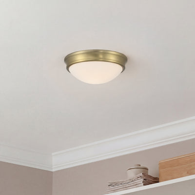 4'' Baumann Vintage Brass 1 Light Flush Mount