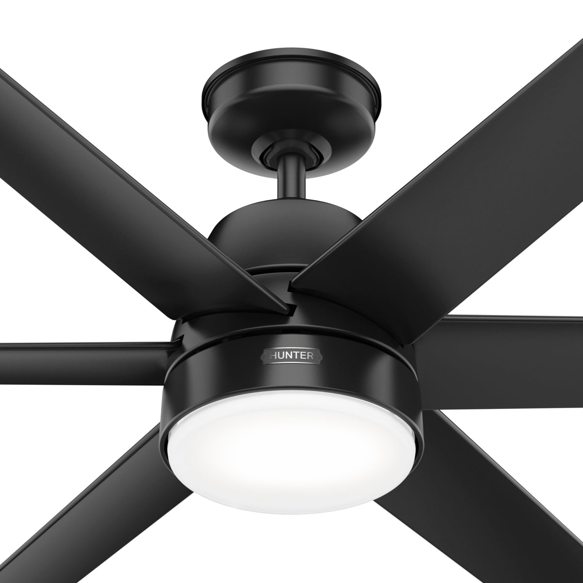 60 inch Skysail ENERGY STAR® Matte Black WeatherMax Indoor / Outdoor Ceiling Fan with LED Light Kit and Wall Control