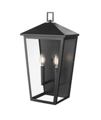 11'' Munger Powder Coated Black 2 Light Wall Sconce