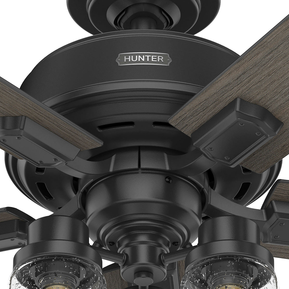 52 inch Hartland Matte Black Ceiling Fan with LED Light Kit and Pull Chain