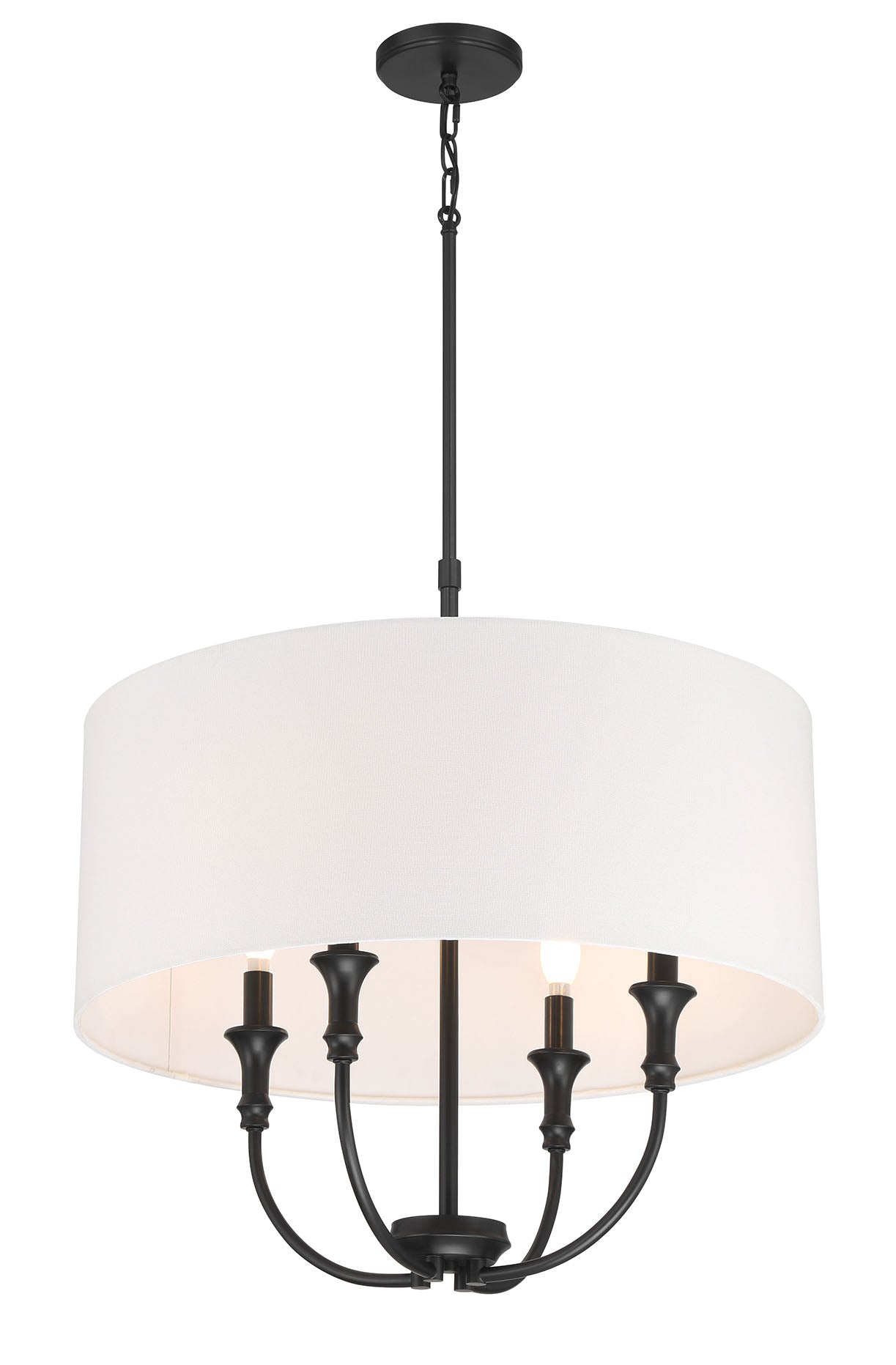 24'' Mairbourne Matte Black 4 Light Pendant