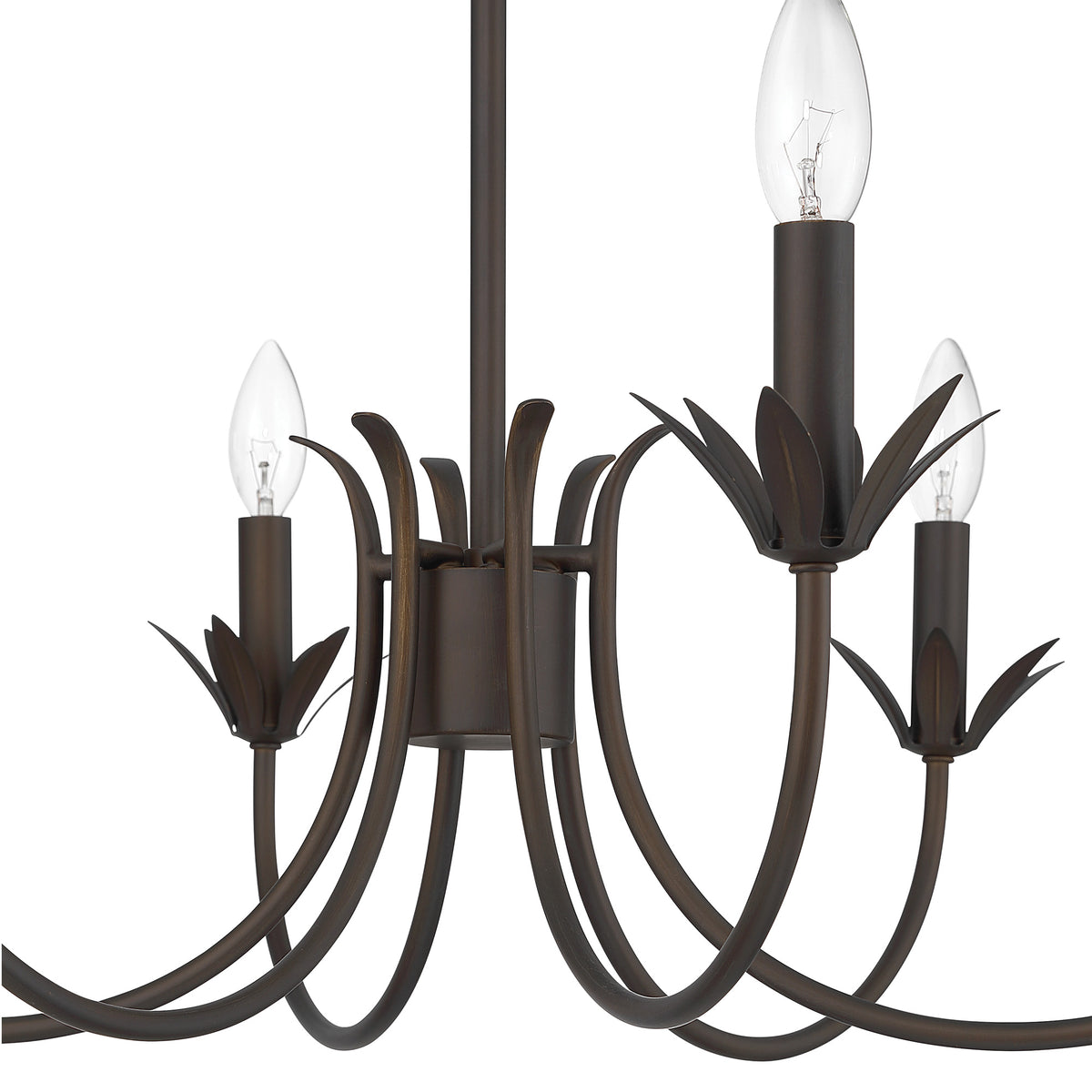 Junie Bud 28-inch 6-light Matte Bronze Chandelier