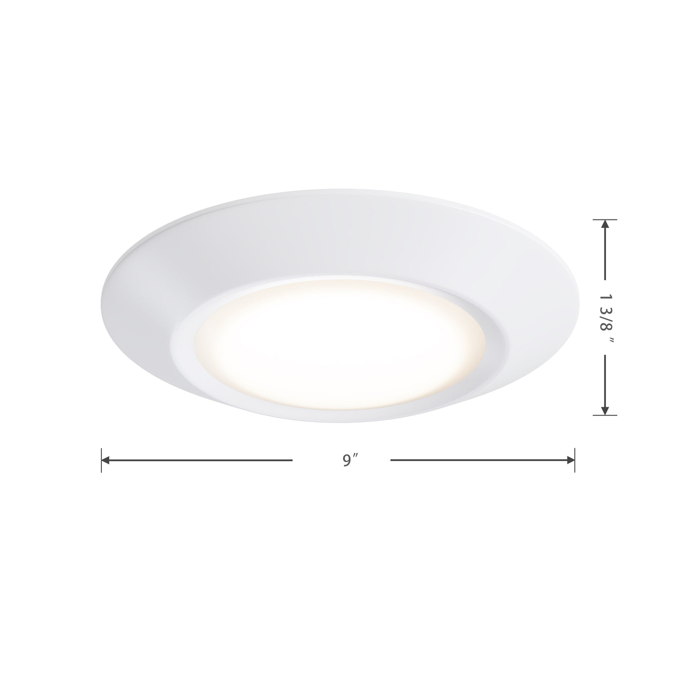 9-inch White Wall Light with 5-CCT Selectable White