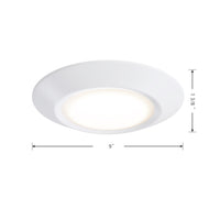 9-inch White Wall Light with 5-CCT Selectable White