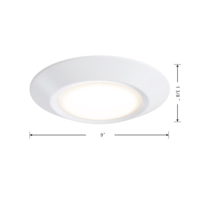 9-inch White Wall Light with 5-CCT Selectable White