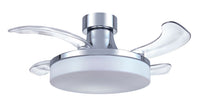 36 Inch Chrome Retractable Blade Ceiling Fan