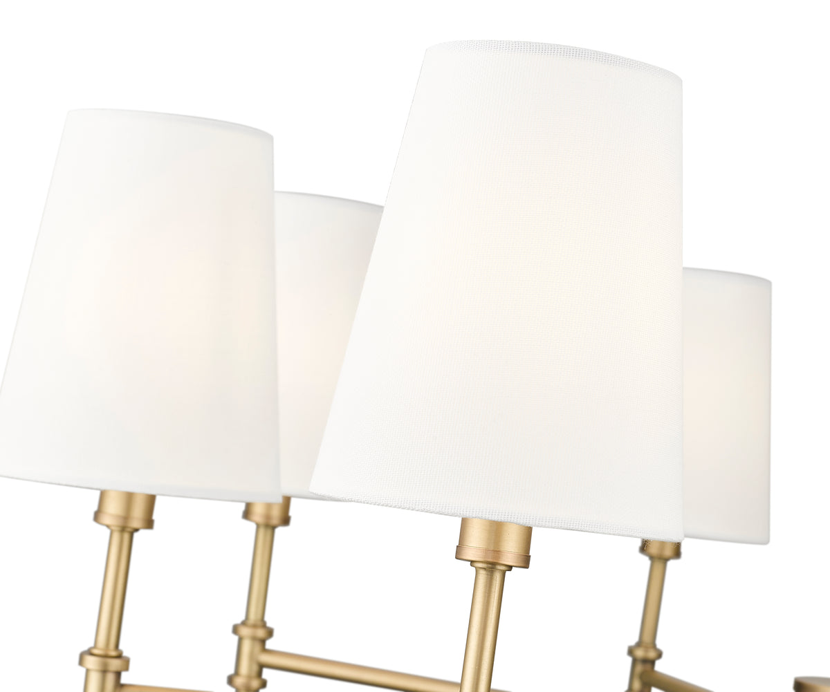 15.75'' Adorra Vintage Brass 8 Light Chandelier
