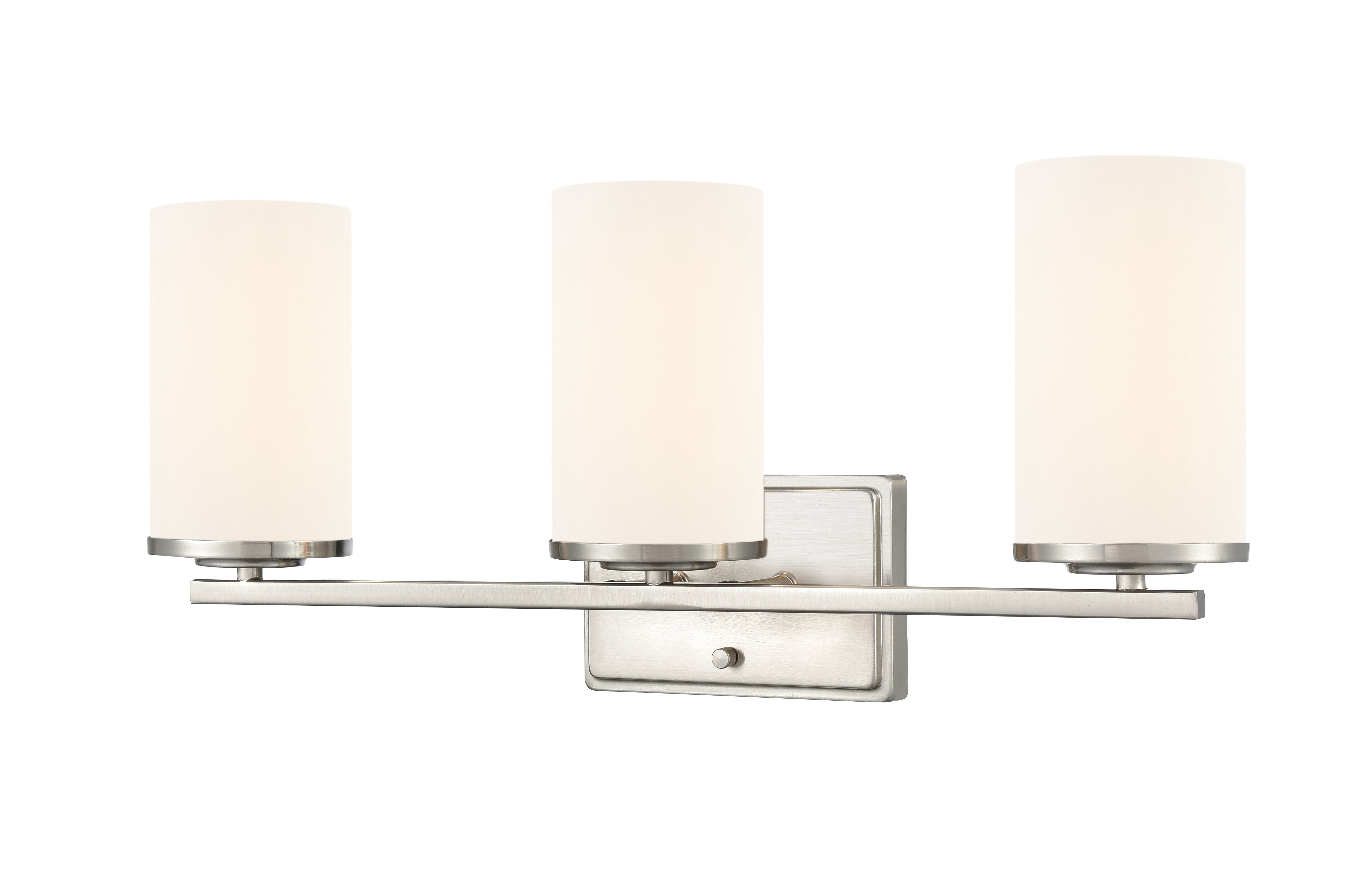 22-inch Verlana Brushed Nickel 3-Light Etched White Glass Bathroom Vanity Light