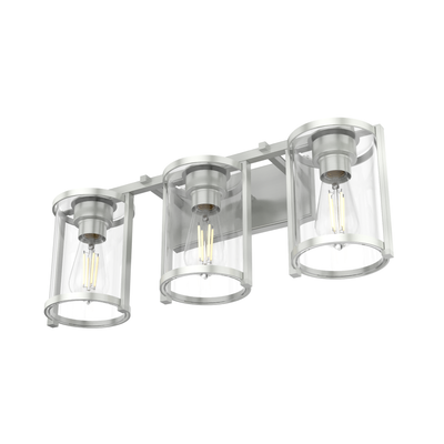 Astwood 24.25-inch 3-light Brushed Nickel Vanity Light with Clear Glass