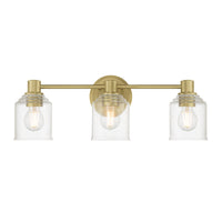 22.5'' Vessair Vintage Brass 3 Light Bath Vanity