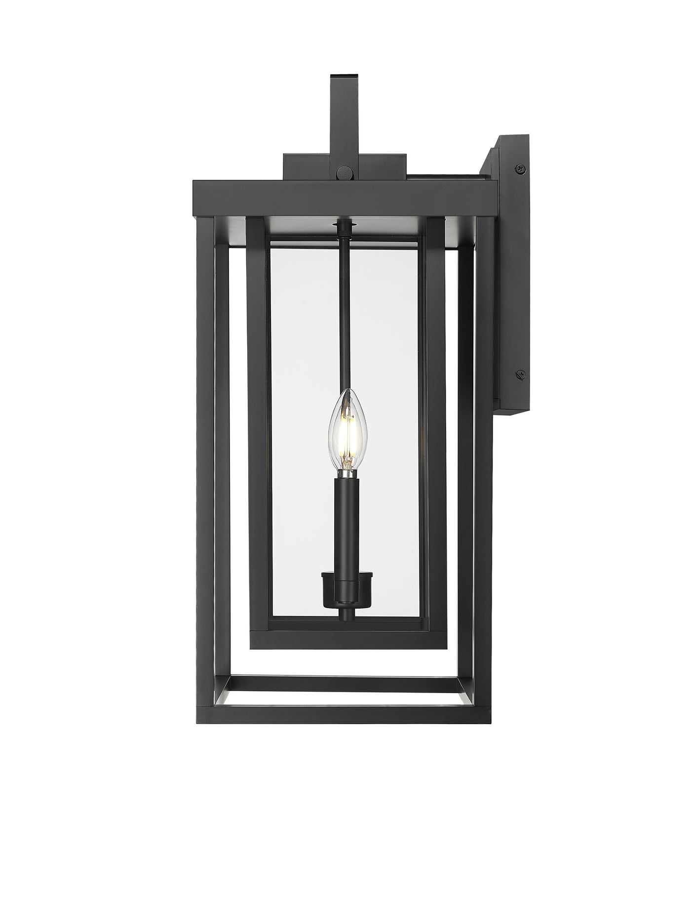 10'' McDonough Powder Coated Black 2 Light Lantern