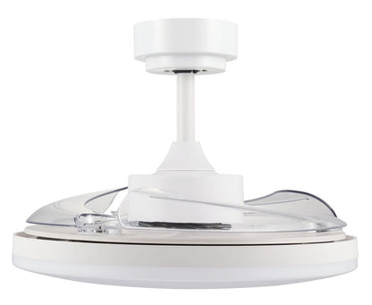 42 Inch White Retractable Blade Ceiling Fan