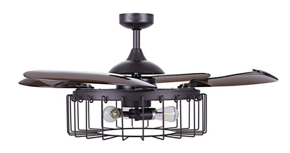 48 Inch Oil Rubbed Bronze Retractable Blade Ceiling Fan