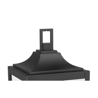 20.5'' Halston Powder Coated Black 3 Light Post Lantern