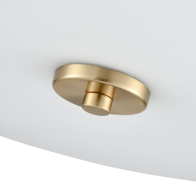 11.25'' Laphia Modern GoldEtched Opal 3 Light Semi-Flush Mount