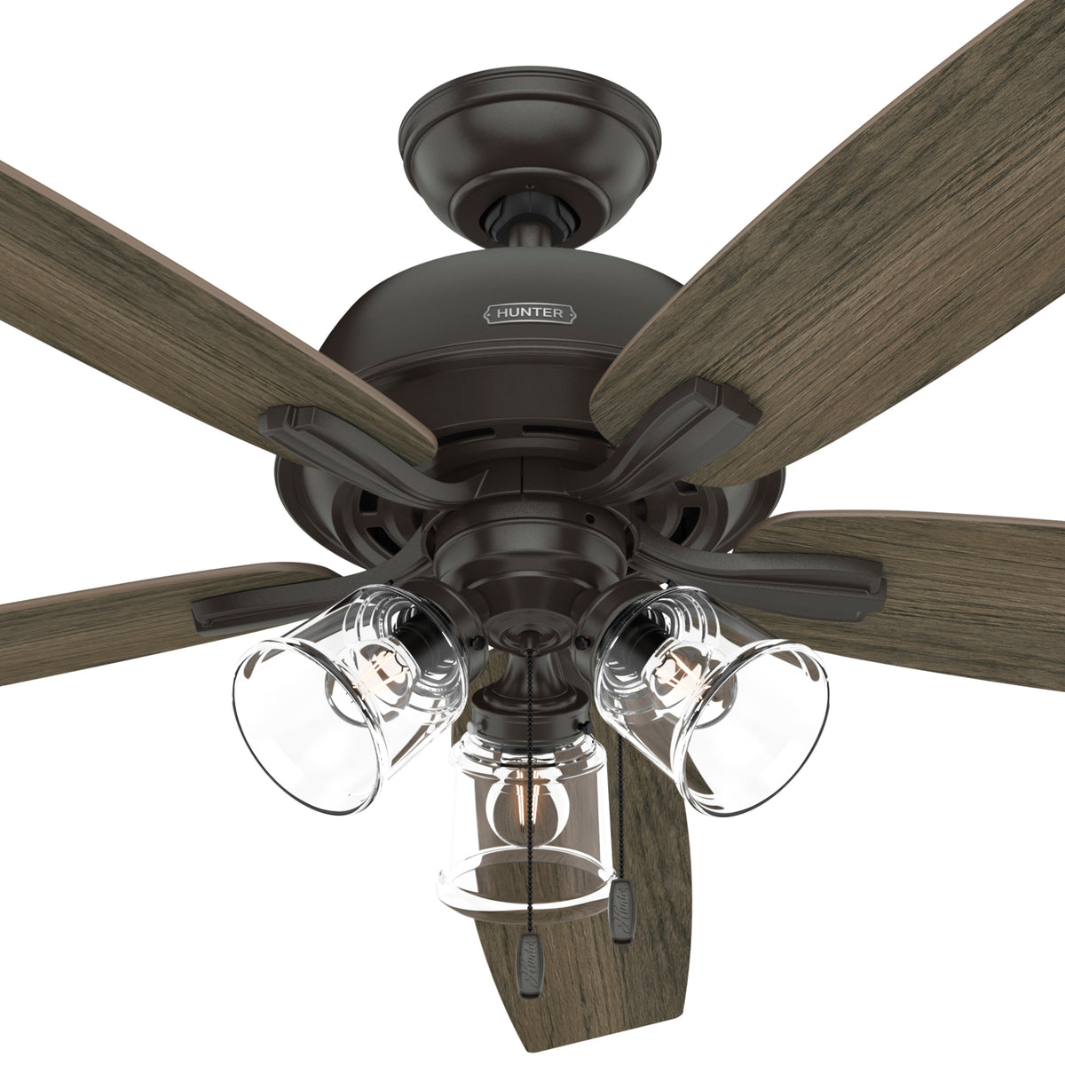 60 inch Dondra ENERGY STAR® Noble Bronze Ceiling Fan with LED Light Kit and Pull Chain