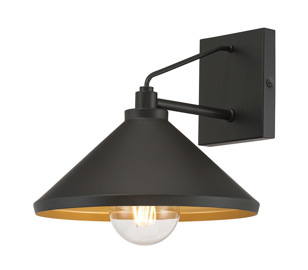 9-inch Vectra Powder Coated Black 1-Light Outdoor Wall Sconce