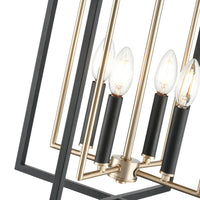 31.75'' Noelle Matte Black/Modern Gold 8 Light Pendant