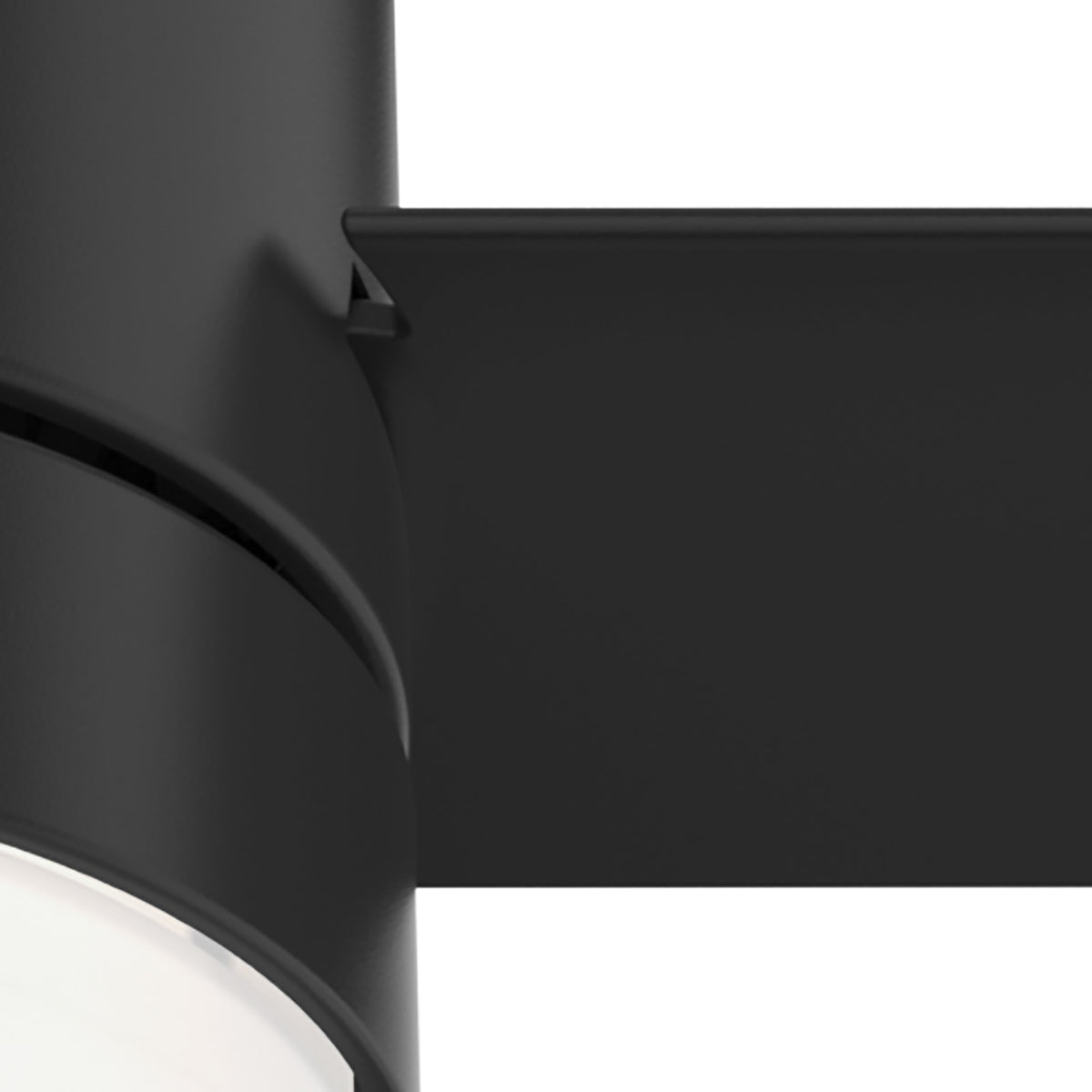 52 inch Gilmour Matte Black Low Profile Damp Rated Ceiling Fan with LED Light Kit and Handheld Remote