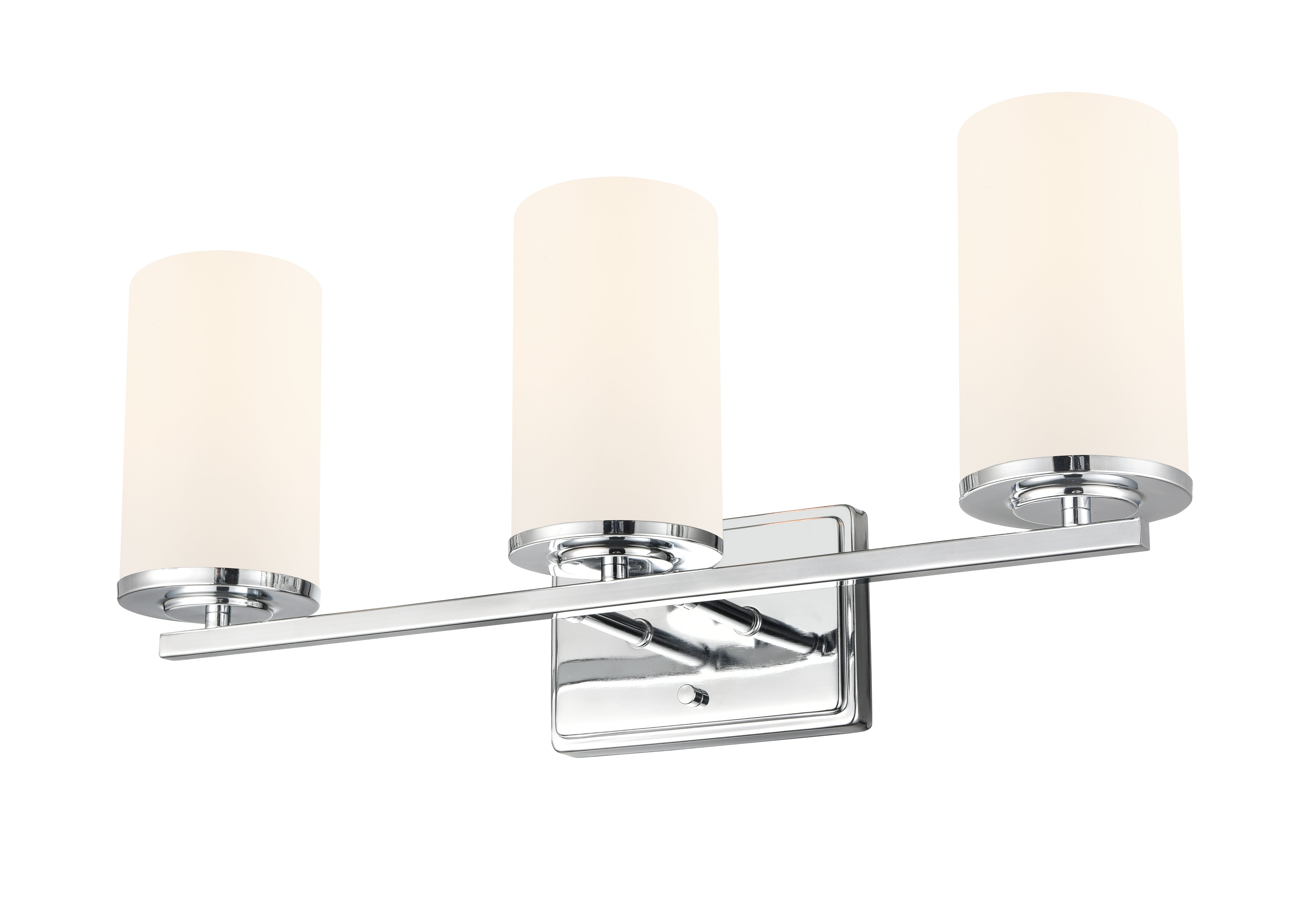 22-inch Verlana Chrome 3-Light Etched White Glass Bathroom Vanity Light