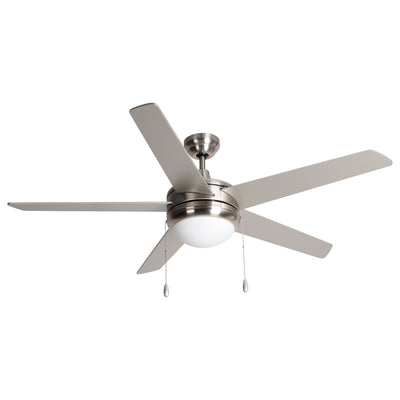52 Inch Mirage IV AC Brushed Nickel Indoor Ceiling Fan 5-Blade Reversible