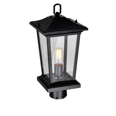 Leawood Outdoor Lantern Heads Black 1 Light