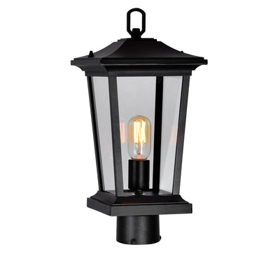 Leawood Outdoor Lantern Heads Black 1 Light
